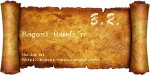 Bagosi Ramón névjegykártya